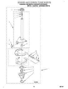 08 - Brake And Drive Tube parts for Whirlpool Washer LSN7233BW1 from AppliancePartsPros.com
