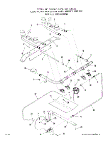 03 - Upper Oven Burner parts for Whirlpool Range 1833W0A from AppliancePartsPros.com