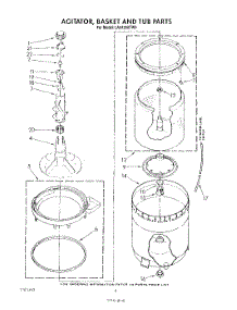04 - Agitator, Basket And Tub parts for Whirlpool Washer LA5420XTW0 from AppliancePartsPros.com