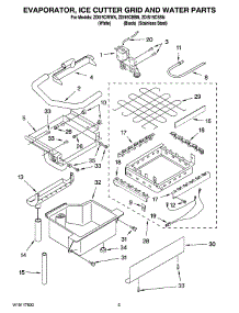 02 - Evaporator Ice Cutter Grid And Water Parts parts for Whirlpool Ice Machine ZDI15CWWN from AppliancePartsPros.com