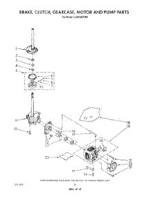07 - Brake, Clutch, Gearcase, Motor And Pump parts for Whirlpool Washer LA6058XTW0 from AppliancePartsPros.com