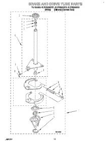 08 - Brake And Drive Tube parts for Whirlpool Washer 8LSC8245AW1 from AppliancePartsPros.com