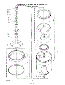 04 - Agitator, Basket And Tub parts for Whirlpool Washer LA5460XTN0 from AppliancePartsPros.com
