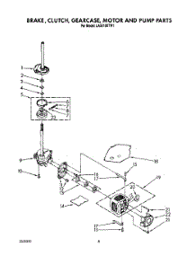07 - Brake, Clutch, Gearcase, Motor And Pump parts for Whirlpool Washer LA5610XTW1 from AppliancePartsPros.com