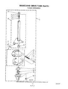 11 - Brake And Drive Tube parts for Kitchenaid Washer KAWE660WAL0 from AppliancePartsPros.com
