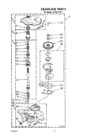 11 - Gearcase parts for Whirlpool Washer LA7001XTW1 from AppliancePartsPros.com