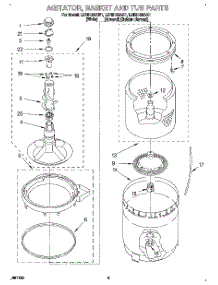 03 - Agitator, Basket And Tub parts for Whirlpool Washer LBR5133AN1 from AppliancePartsPros.com