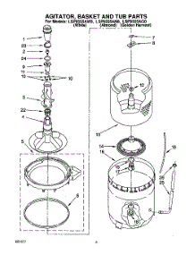 04 - Agitator, Basket And Tub parts for Whirlpool Washer LSP9355AW0 from AppliancePartsPros.com
