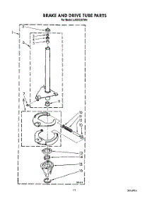 09 - Brake And Drive Tube parts for Whirlpool Washer LA5550XTN0 from AppliancePartsPros.com