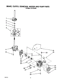 07 - Brake, Clutch, Gearcase, Motor And Pump parts for Whirlpool Washer LST7233AN0 from AppliancePartsPros.com