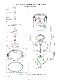 05 - Agitator, Basket And Tub parts for Whirlpool Washer LA6058XTG0 from AppliancePartsPros.com