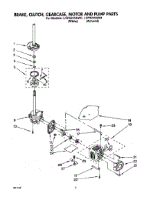 06 - Brake, Clutch, Gearcase, Motor And Pump parts for Whirlpool Washer LSP8245AN0 from AppliancePartsPros.com