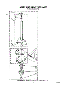 10 - Brake And Drive Tube parts for Whirlpool Washer 6LA6300XTW2 from AppliancePartsPros.com