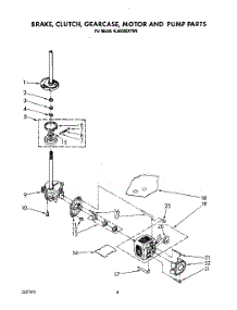 07 - Brake, Clutch, Gearcase, Motor And Pump parts for Whirlpool Washer 4LA6300XYW0 from AppliancePartsPros.com