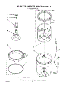 05 - Agitator, Basket And Tub parts for Whirlpool Washer LA6300XTG1 from AppliancePartsPros.com
