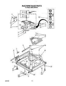 08 - Machine Base parts for Kitchenaid Washer KAWE764WWH2 from AppliancePartsPros.com
