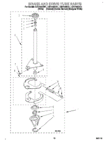 08 - Brake And Drive Tube parts for Whirlpool Washer LSR7233BW1 from AppliancePartsPros.com