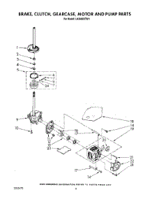07 - Brake, Clutch, Gearcase, Motor And Pump parts for Whirlpool Washer LA5668XTN1 from AppliancePartsPros.com
