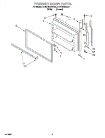 02 - Freezer Door parts for Kitchenaid Refrigerator KTHC18KDAL00 from AppliancePartsPros.com