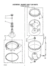 05 - Agitator, Basket And Tub parts for Whirlpool Washer AL5143VW1 from AppliancePartsPros.com