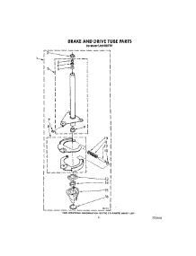 09 - Brake And Drive Tube parts for Whirlpool Washer LA5400XTG1 from AppliancePartsPros.com