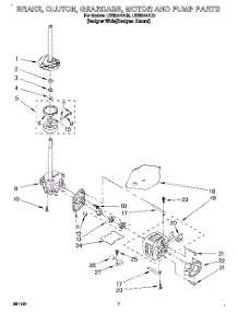05 - Brake, Clutch, Gearcase, Motor & Pump parts for Whirlpool Washer LSS8244AZ0 from AppliancePartsPros.com