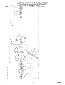 08 - Brake And Drive Tube parts for Whirlpool Washer 6LSP8255AW0 from AppliancePartsPros.com