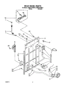 03 - Rear Panel parts for Kitchenaid Washer KAWE767WWH0 from AppliancePartsPros.com