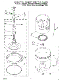 04 - Agitator, Basket And Tub parts for Whirlpool Washer LSR7233BW1 from AppliancePartsPros.com