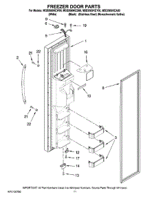 07 - Freezer Door Parts parts for Maytag Refrigerator MSD2669KEA00 from AppliancePartsPros.com