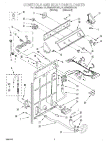 02 - Control And Rear Panel parts for Whirlpool Washer 3LSR5233AW0 from AppliancePartsPros.com