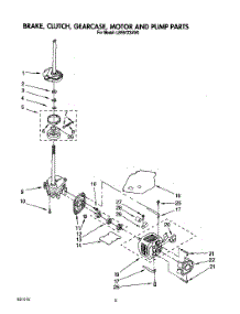 07 - Brake, Clutch, Gearcase, Motor And Pump parts for Whirlpool Washer LBR5133AW0 from AppliancePartsPros.com