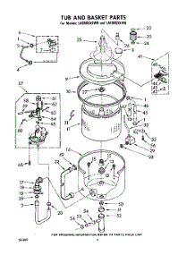 04 - Tub And Basket parts for Whirlpool Washer LA5805XKW0 from AppliancePartsPros.com