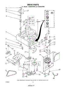 03 - Drive parts for Whirlpool Washer LA5805XPW0 from AppliancePartsPros.com