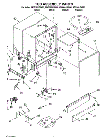 03 - Tub Assembly Parts parts for Maytag Dishwasher MDB3601BWQ0 from AppliancePartsPros.com