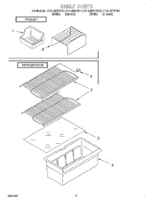 06 - Shelf parts for Whirlpool Refrigerator ET14JMYDW10 from AppliancePartsPros.com