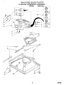 06 - Machine Base parts for Whirlpool Washer LSP8245BW0 from AppliancePartsPros.com