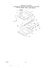 03 - Burner parts for Whirlpool Range 1433W0A from AppliancePartsPros.com
