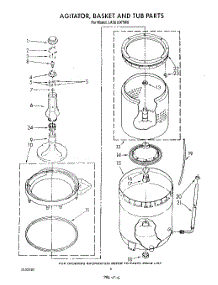 04 - Agitator, Basket, And Tub parts for Whirlpool Washer LA5610XTF0 from AppliancePartsPros.com