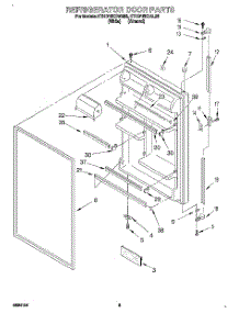 04 - Refrigerator Door parts for Kitchenaid Refrigerator KTHD18KDWH03 from AppliancePartsPros.com