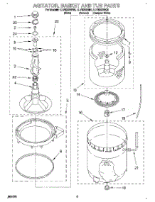 03 - Agitator, Basket And Tub parts for Whirlpool Washer LLV8233BQ0 from AppliancePartsPros.com