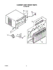 05 - Cabinet And Front parts for Whirlpool Air Conditioner RE81 from AppliancePartsPros.com