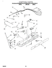 12 - Control, Lit / Optional parts for Kitchenaid Refrigerator KSRP22QDAL02 from AppliancePartsPros.com