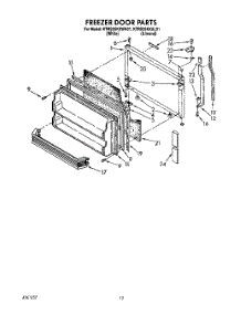 08 - Freezer Door parts for Kitchenaid Refrigerator KTRS25KXWH01 from AppliancePartsPros.com