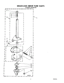 09 - Brake And Drive Tube parts for Whirlpool Washer LA9100XTW0 from AppliancePartsPros.com