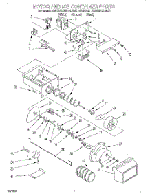 05 - Motor And Ice Container parts for Kitchenaid Refrigerator KSUP27QDBL01 from AppliancePartsPros.com