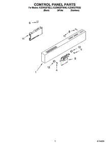 02 - Control Panel Parts parts for Kitchenaid Dishwasher KUDW02FRBL0 from AppliancePartsPros.com