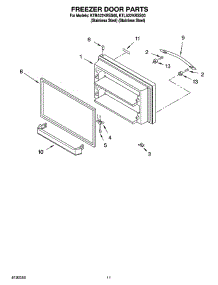 06 - Freezer Door Parts, Optional Parts parts for Kitchenaid Refrigerator KTLA22KRSS00 from AppliancePartsPros.com