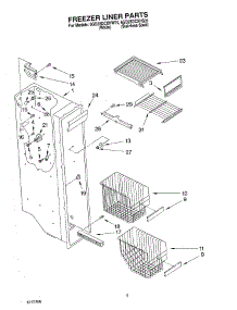 04 - Freezer Liner parts for Whirlpool Refrigerator 6GD25DCXHW01 from AppliancePartsPros.com