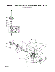 06 - Brake, Clutch, Gearcase, Motor And Pump parts for Whirlpool Washer LA9480XWM0 from AppliancePartsPros.com